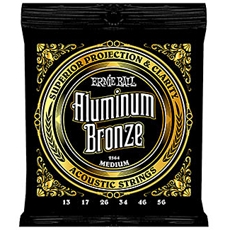 Ernie Ball Jeu De 6 Cordes Folk (6) 2564 Aluminum Bronze Acoustic Medium 13-56 - Cordes Guitare Acoustique - Variation 1