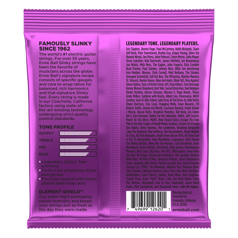 Ernie Ball P02620 Power Slinky Nickel Wound Electric Guitar Strings 7c 11-58 - Cordes Guitare Électrique - Variation 1