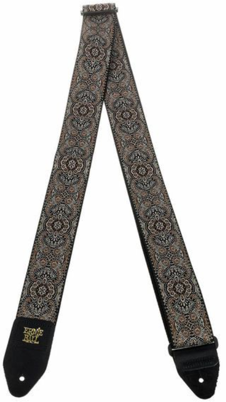 Ernie Ball P04163 Gold & Black Paisley Jacquard 2in. Guitar Strap Polypropylene 5.08cm - Sangle Courroie - Variation 1