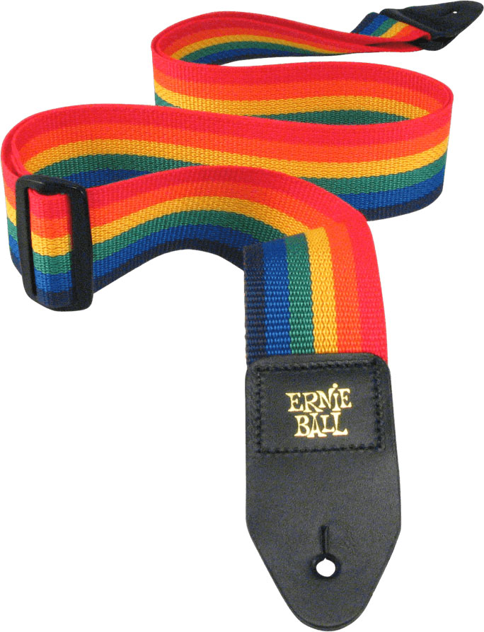 Ernie Ball Polypro 2.inc Guitar Strap Rainbow - Sangle Courroie - Variation 1