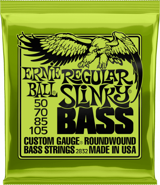 Cordes basse électrique Ernie ball Bass (4) 2832 Regular Slinky 50-105 - Jeu de 4 cordes