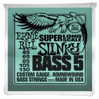 P02850 5-String Slinky Nickel Wound Super Long Scale Electric Bass Strings 45-130 - jeu de 5 cordes