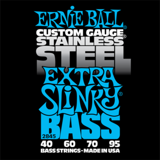 Ernie Ball Jeu De 4 Cordes Bass (4) 2845 Custom Gauge Stainless Steel Extra Slinky - Cordes Basse Électrique - Variation 2