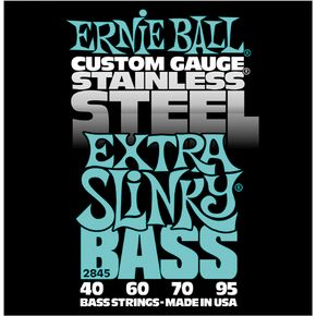 Ernie Ball Jeu De 4 Cordes Bass (4) 2845 Custom Gauge Stainless Steel Extra Slinky - Cordes Basse Électrique - Variation 1