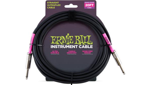 Câble Ernie ball Ultraflex - 6m - Black