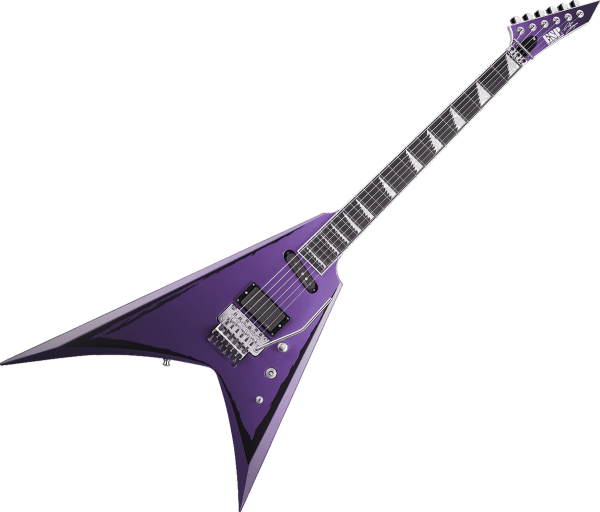 Guitare électrique solid body Esp Alexi Laiho Ripped Signature - Purple fade w/ pinstripes
