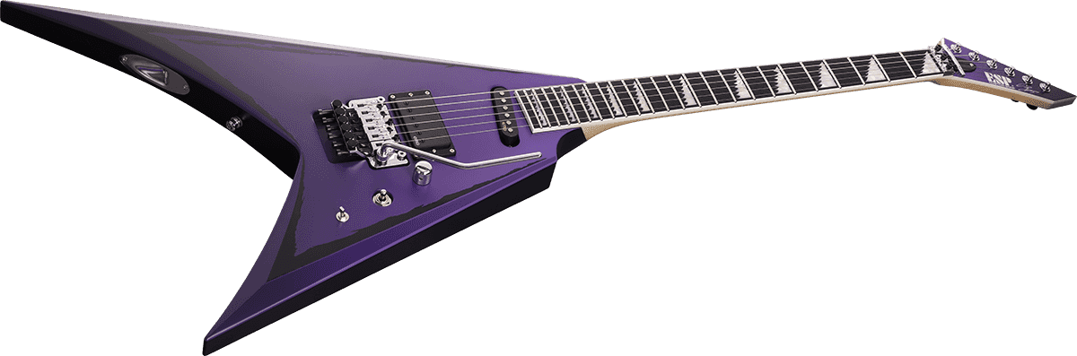 Esp Alexi Laiho Ripped Signature 2h Fr Eb - Purple Fade W/ Pinstripes - Guitare Électrique MÉtal - Variation 1