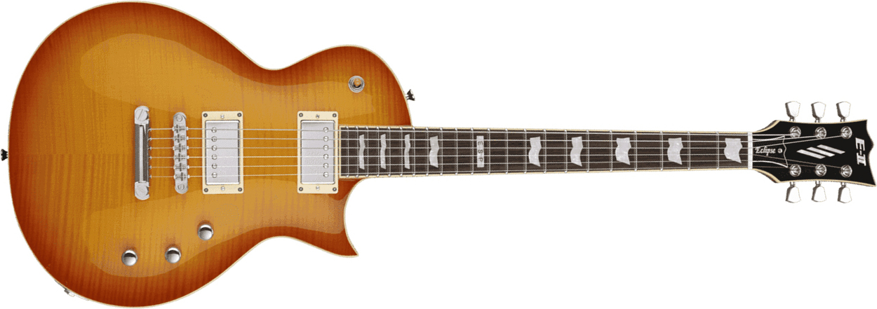 Esp E-ii Eclipse Japon Hh Seymour Duncan Ht Rw - Vintage Honey Burst - Guitare Électrique Single Cut - Main picture