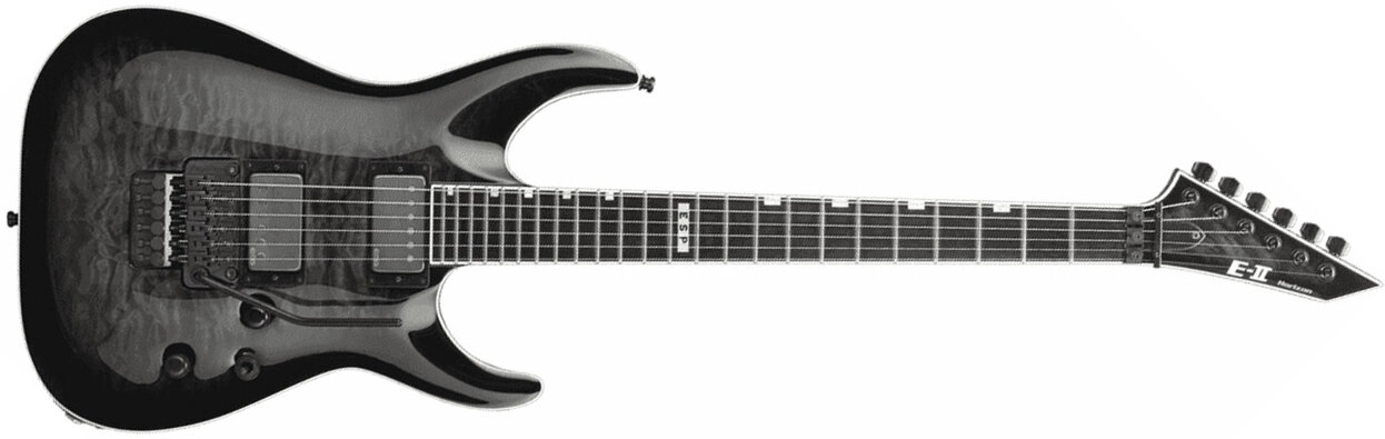 Esp E-ii Horizon Fr-ii Hh Emg Fr Eb - See Thru Black - Guitare Électrique Forme Str - Main picture