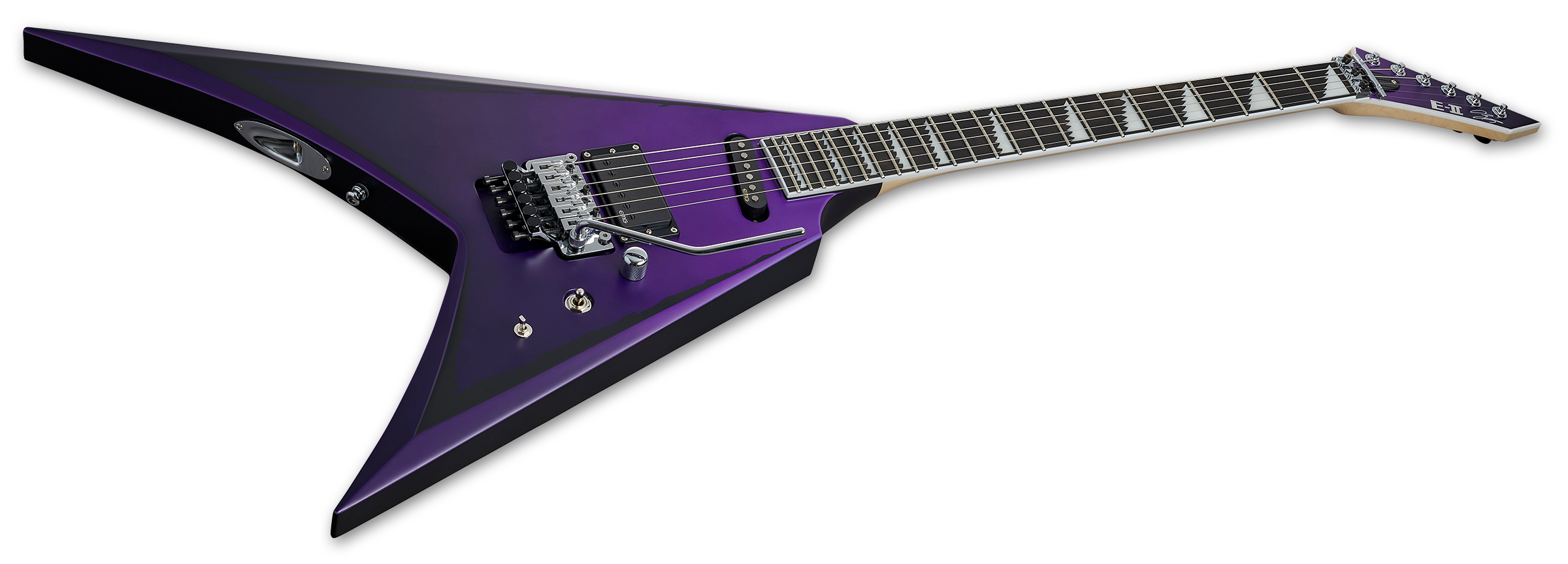 Esp E-ii Alexi Laiho Ripped Signature Hs Fr Eb - Purple Fade Satin W/ Ripped Pinstripes - Guitare Électrique MÉtal - Variation 1