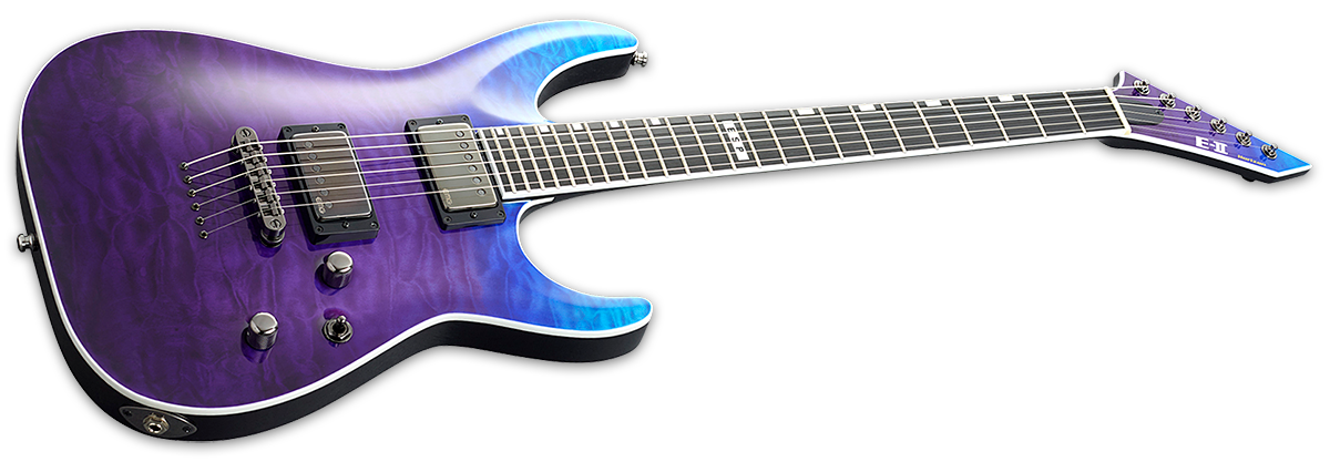 Esp E-ii Horizon Nt-ii Hh Emg Eb - Blue-purple Gradation - Guitare Électrique Forme Str - Variation 2