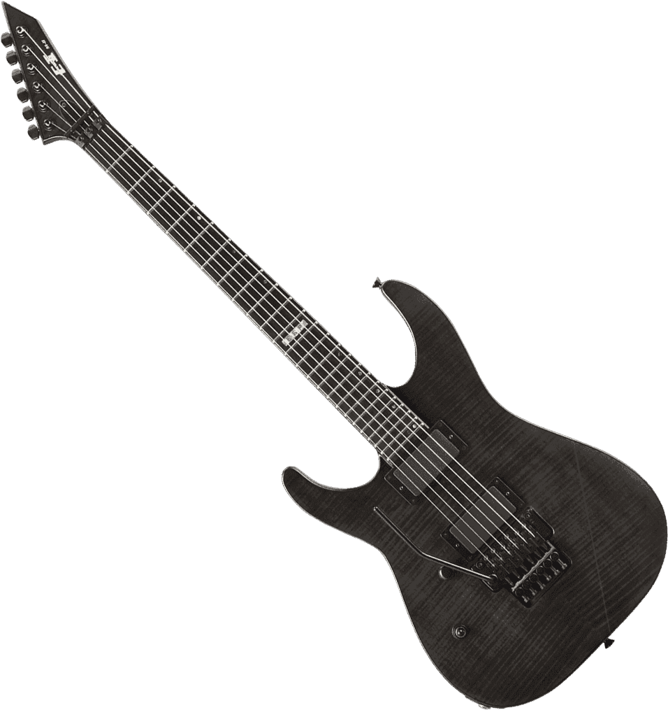 Guitare Electrique Solid Body Esp E Ii M Ii Neck Thru Lh Japan See Thru Black Noir
