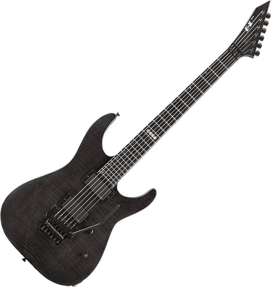Guitare Electrique Solid Body Esp E Ii M Ii Neck Thru Japan See Thru Black Noir