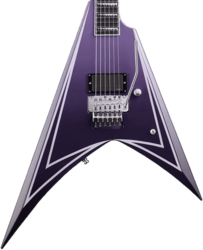 Guitare électrique métal Esp Alexi Laiho Hexed Signature - Purple fade satin w/ ripped pinstripes