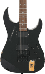 Guitare électrique forme str Esp Custom Shop Kirk Hammett KH-2 Vintage (Japan)) - Distressed black
