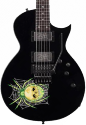 Guitare électrique single cut Esp Custom Shop Kirk Hammett 30th Anniversary KH-3 Spider (Japan) - Black w/spider graphic