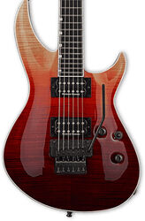 Guitare électrique forme str Esp E-II Horizon-III FR (Japan) - Black cherry fade