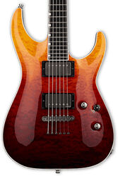 Guitare électrique forme str Esp E-II Horizon NT-II (Japan) - Tiger eye amber fade