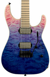 Guitare électrique forme str Esp E-II M-II HST QM Japan - Indigo purple fade