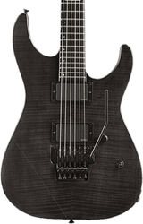 Guitare électrique forme str Esp E-II M-II Neck Thru (Japan) - See thru black