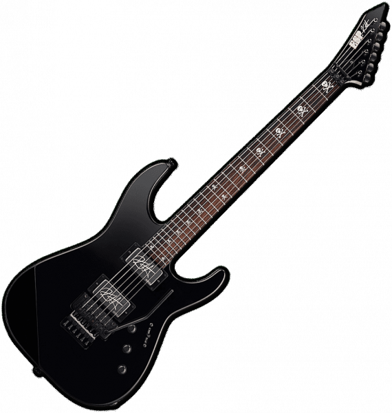 Custom Shop Kirk Hammett KH2 Neck Thru Body (Japan) black Guitare électrique forme str Esp