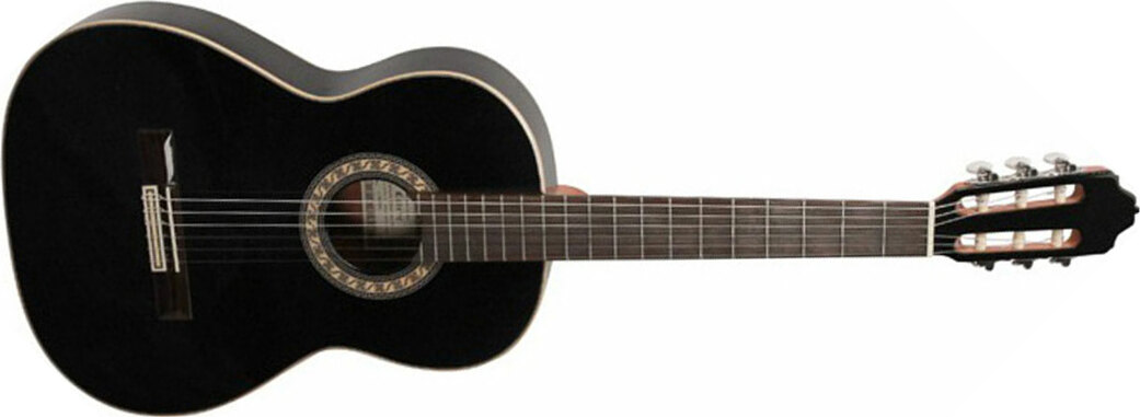 Esteve Gamberra Cedre Sycomore Rw - Black Gloss - Guitare Classique Format 4/4 - Main picture