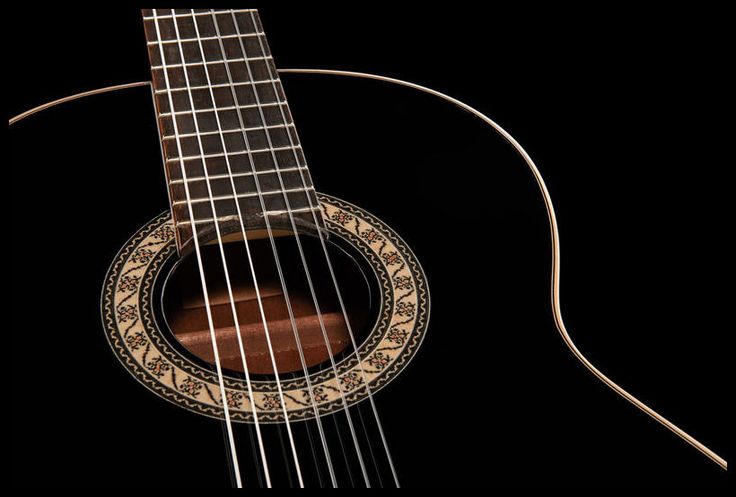 Esteve Gamberra Cedre Sycomore Rw - Black Gloss - Guitare Classique Format 4/4 - Variation 3