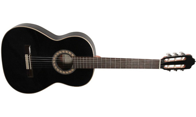 Esteve Gamberra Cedre Sycomore Rw - Black Gloss - Guitare Classique Format 4/4 - Variation 1