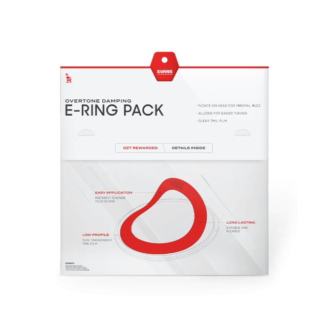 Evans 1 Inch E-ring 10 Pack, 14 Inch - Muffle Ring Control - Variation 1