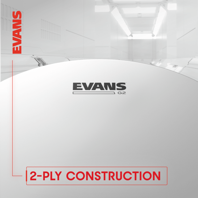 Evans B10g2   G2 Tom Frappe  Sablee 10 - 10 Pouces - Peau Tom - Variation 3