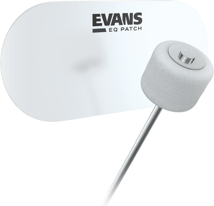 Evans Eq Double Pedal Patch, Clear Plastic - Muffle Ring Control - Main picture
