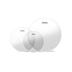 Pack peaux Evans Pack de peaux Evans G2 transparentes pour toms - Pack peaux