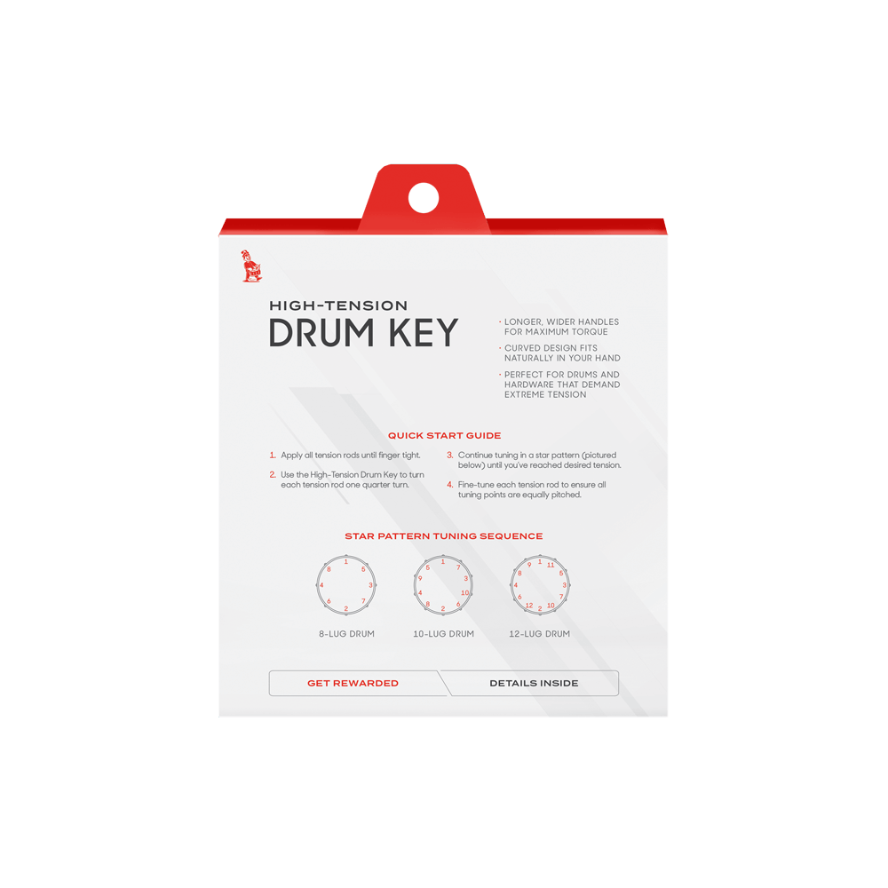 Evans Dahtk High-tension Drum Key - Muffle Ring Control - Variation 3