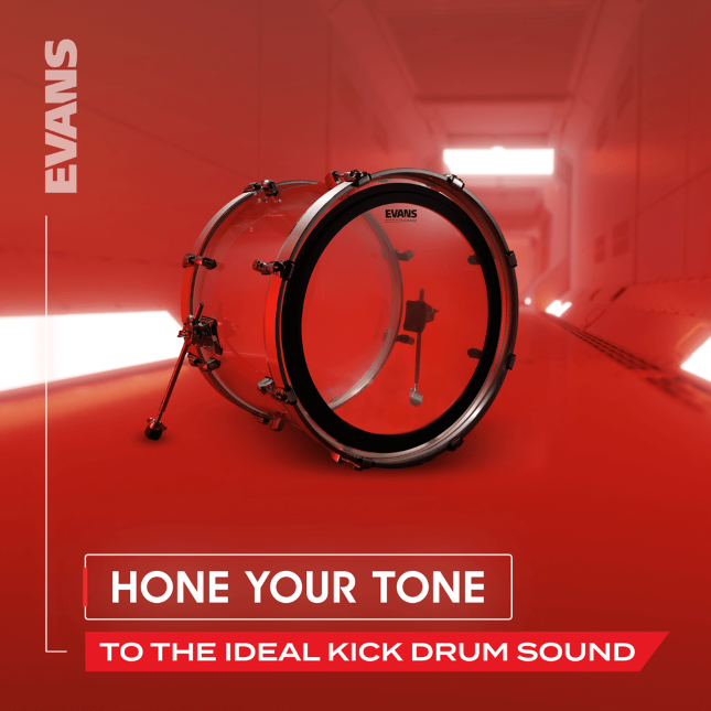 Evans Emad Clear Bass Batter - 20 Pouces - Peau Grosse Caisse - Variation 3
