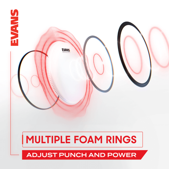 Evans Frappe 16'' Emad Transparente - 16 Pouces - Peau Grosse Caisse - Variation 2