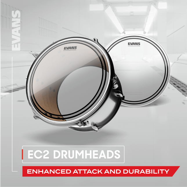 Evans Tt10ec2s    Ec2  Frappe Transparente 10 - 10 Pouces - Peau Tom - Variation 1
