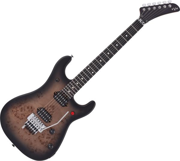 Guitare électrique solid body Evh                            5150 Series Deluxe Poplar Burl (MEX, EB) - Black burst