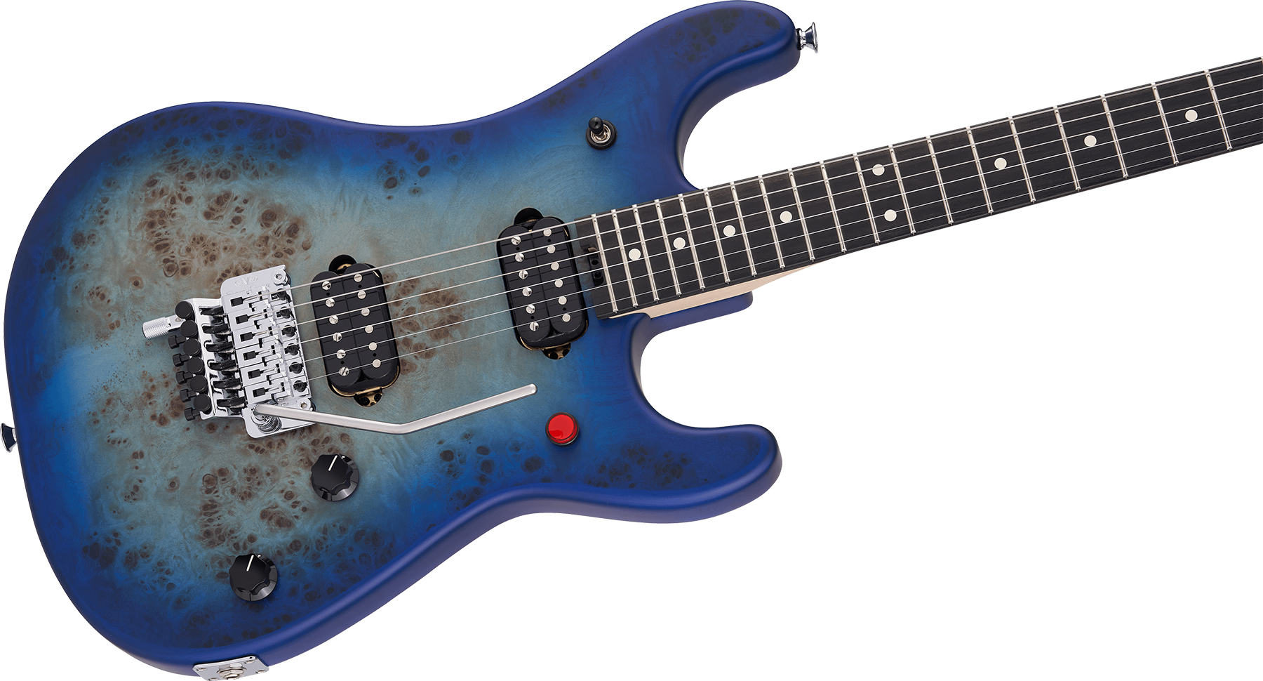 Evh 5150 Deluxe Poplar Burl Mex 2h Fr Eb - Aqua Burst - Guitare Électrique Forme Str - Variation 2