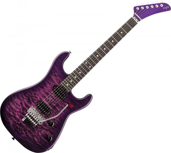 Guitare électrique solid body Evh                            5150 Series Deluxe QM (MEX, EB) - Purple daze
