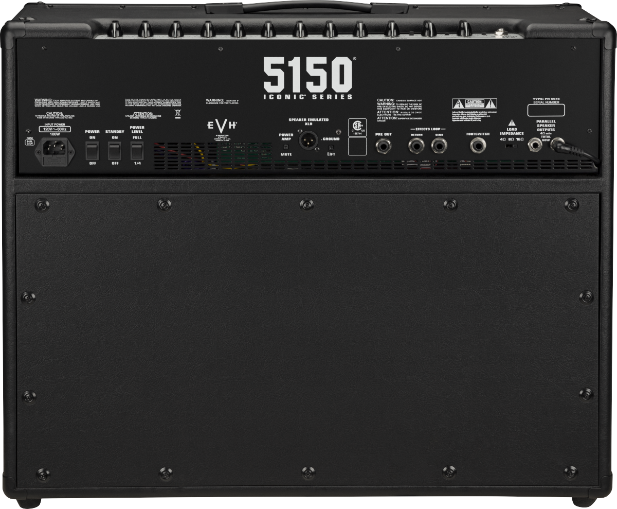 Evh 5150 Iconic Series Combo Black 60w 2x12 - Ampli Guitare Électrique Combo - Variation 1