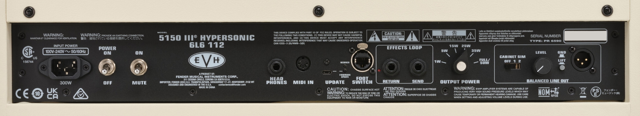 Evh 5150iii Hypersonic 6l6 2x12 Combo 50w Ivory - Ampli Guitare Électrique Combo - Variation 5