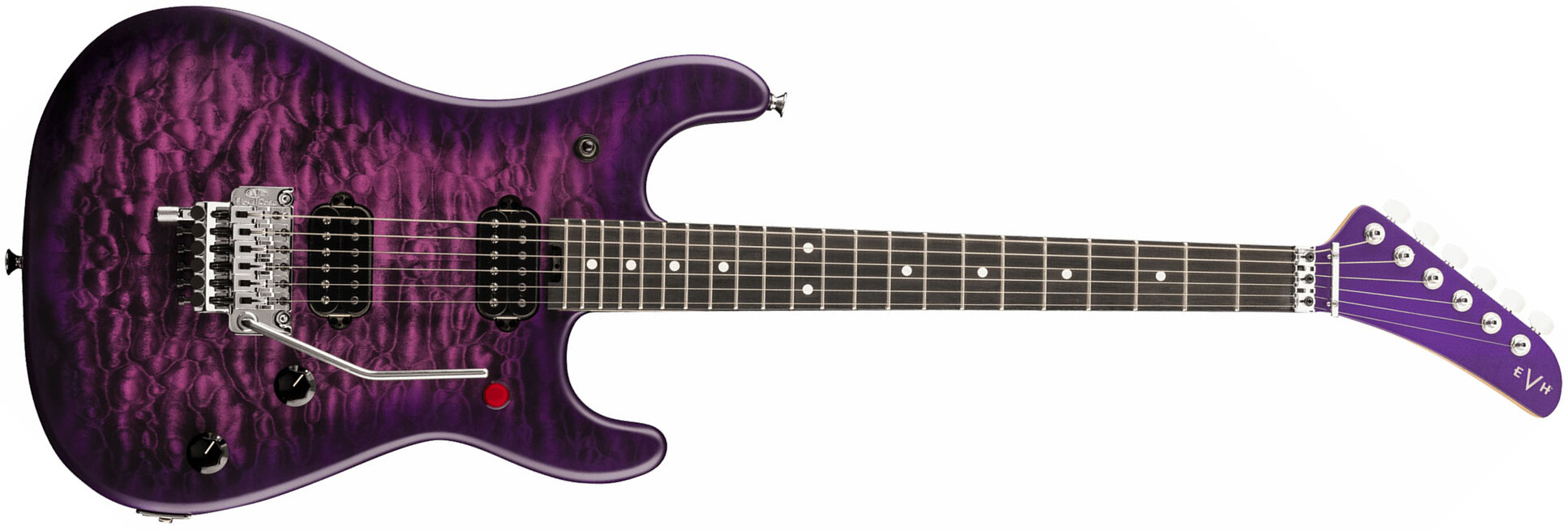 Evh 5150 Deluxe Qm Mex 2h Fr Eb - Purple Daze - Guitare Électrique Forme Str - Main picture