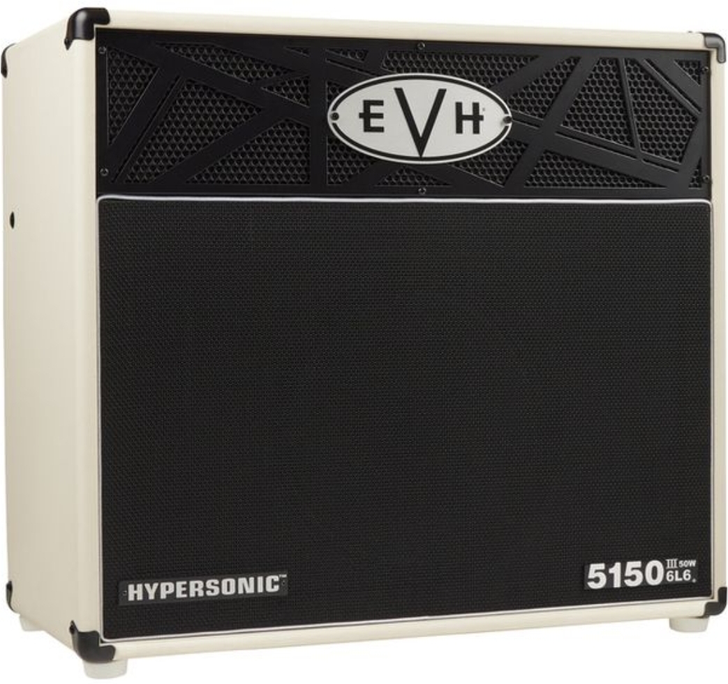 Evh 5150iii Hypersonic 6l6 1x12 Combo 50w Ivory - Ampli Guitare Électrique Combo - Main picture