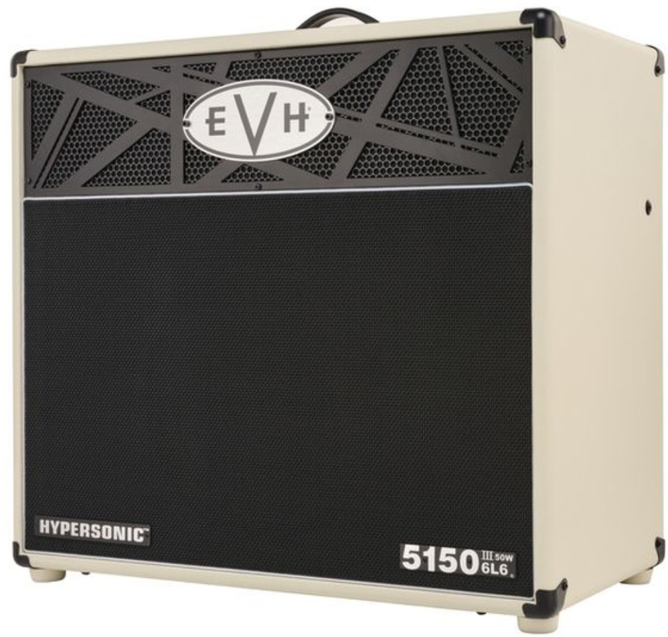 Evh 5150iii Hypersonic 6l6 2x12 Combo 50w Ivory - Ampli Guitare Électrique Combo - Main picture