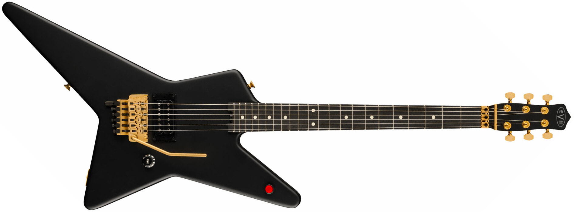 Evh Star Limited Edition 1h Fr Eb - Stealth Black With Gold Hardware - Guitare Électrique MÉtal - Main picture