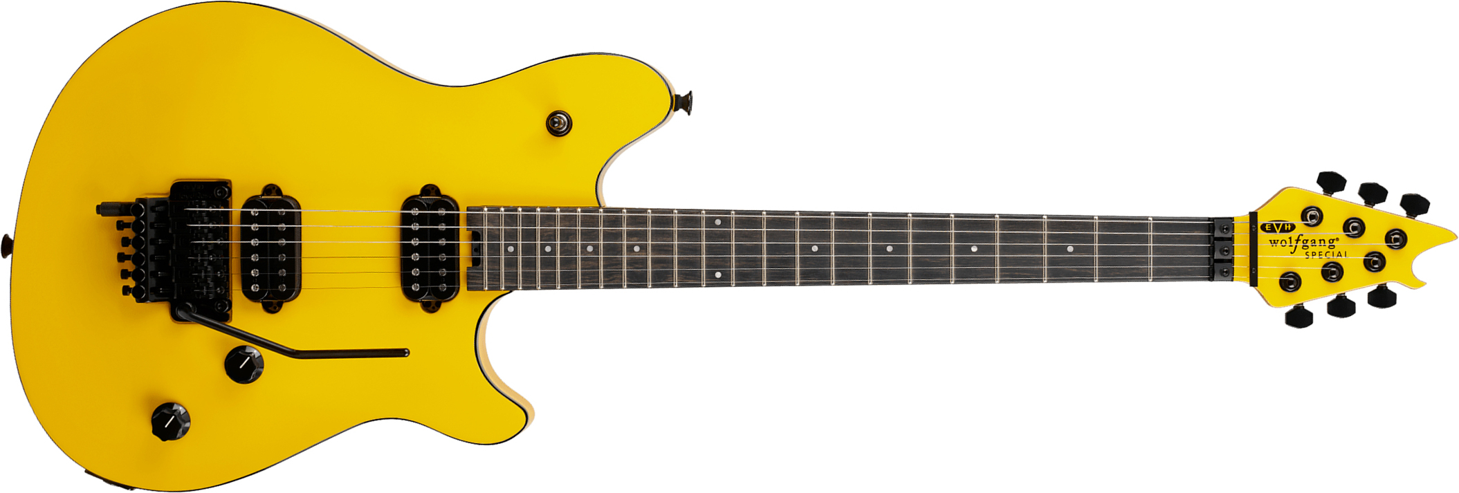 Evh Wolfgang Special Baked Maple Mex 2h Fr Eb - Caution Yellow - Guitare Électrique MÉtal - Main picture