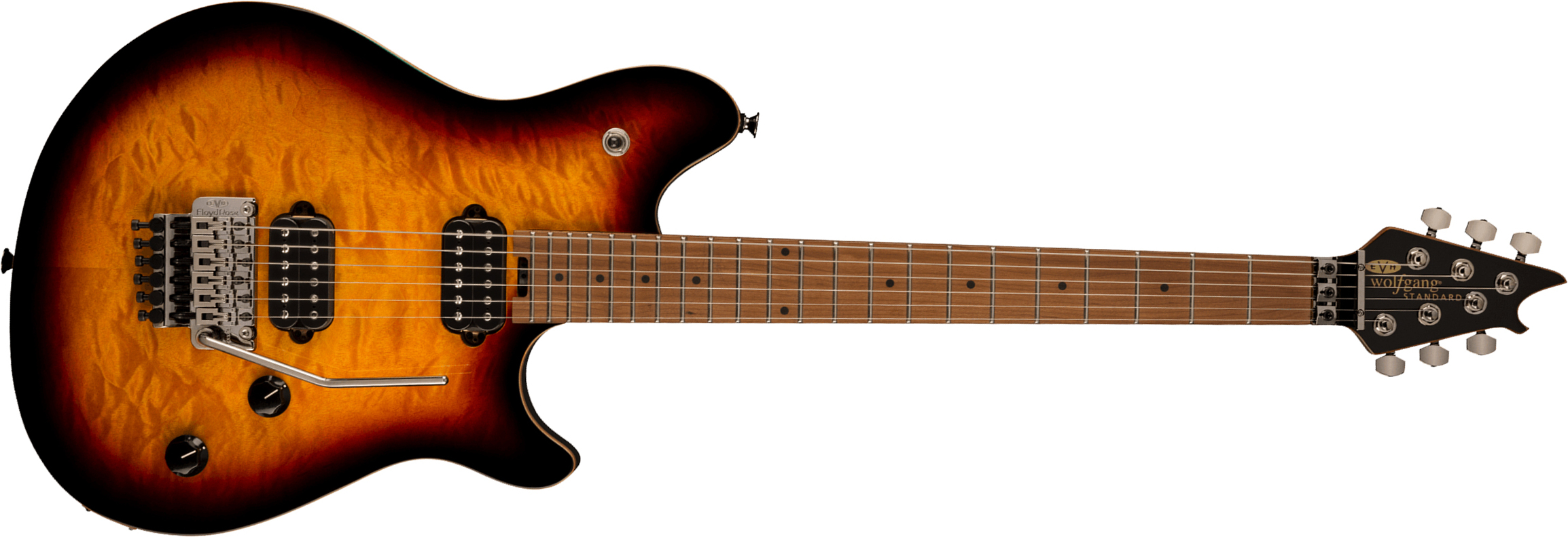 Evh Wolfgang Wg Standard Qm 2h  Fr Mn - 3-color Sunburst - Guitare Électrique MÉtal - Main picture