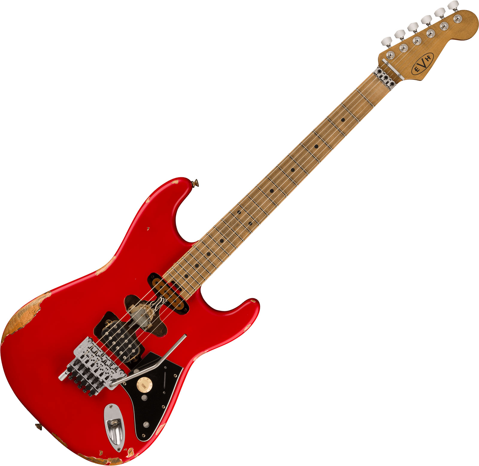 Evh Frankenstein Relic Mex 1h Fr Mn + Premium Cable 42.inc + Premium Strap - Red - Pack Guitare Électrique - Variation 1