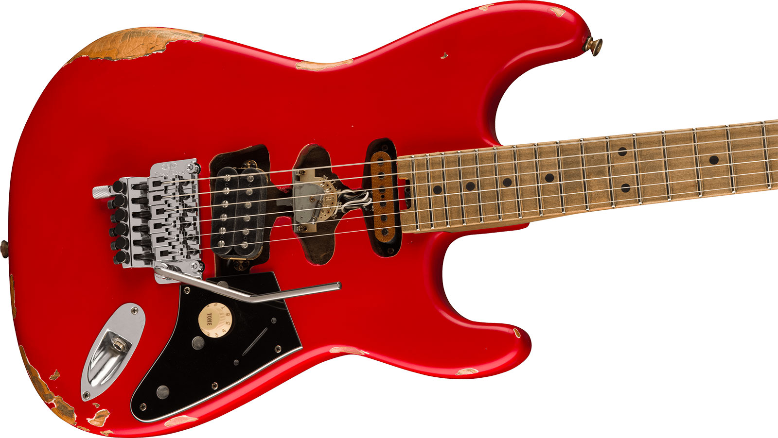 Evh Frankenstein Relic Mex 1h Fr Mn + Premium Cable 42.inc + Premium Strap - Red - Pack Guitare Électrique - Variation 3