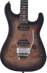 Guitare électrique forme str Evh 5150 Series Deluxe Poplar Burl (MEX, EB) - Black burst